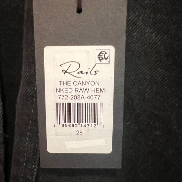 RAILs Inked Raw Hem Canyon Button Skirt size 28 - Picture 5 of 6